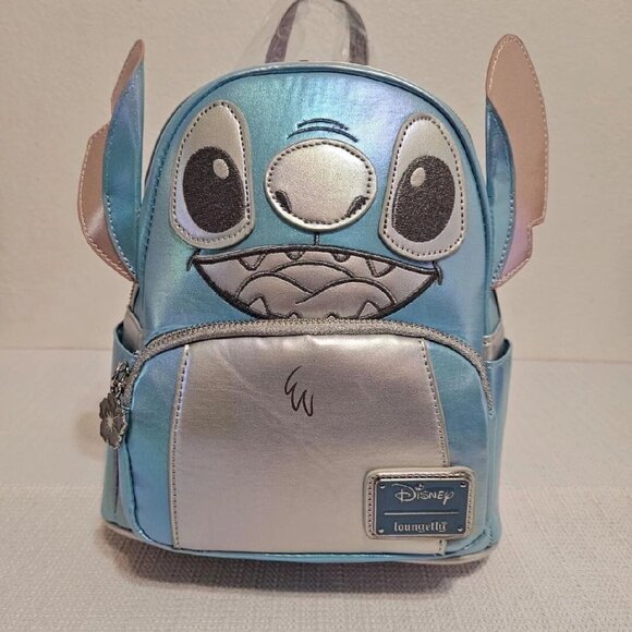 Limited Edition Disney100 Platinum Stitch Cosplay Mini Backpack 1400 Pieces Only - Picture 1 of 5